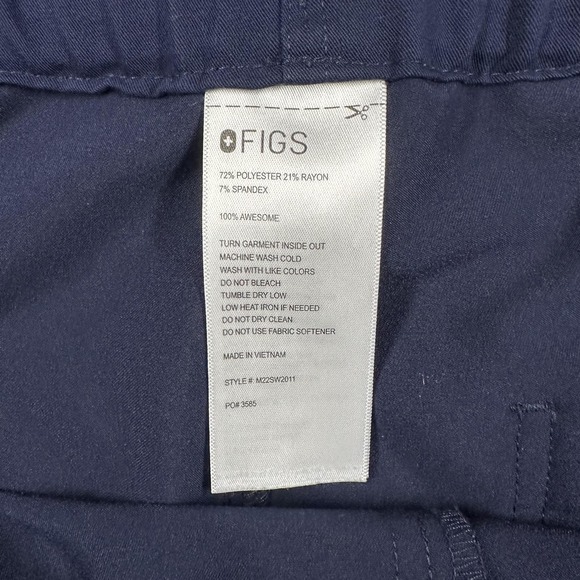 FIGS Technical Collection Pants Mens Large Blue Scrub Drawstring Workwear Pocket - Picture 5 of 12